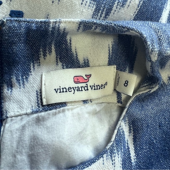 Vineyard Vines Bleached Denim Sleeveless Dress Size 8 - Picture 9 of 12